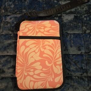 Popups Pink and Black Floral Passport wristlet